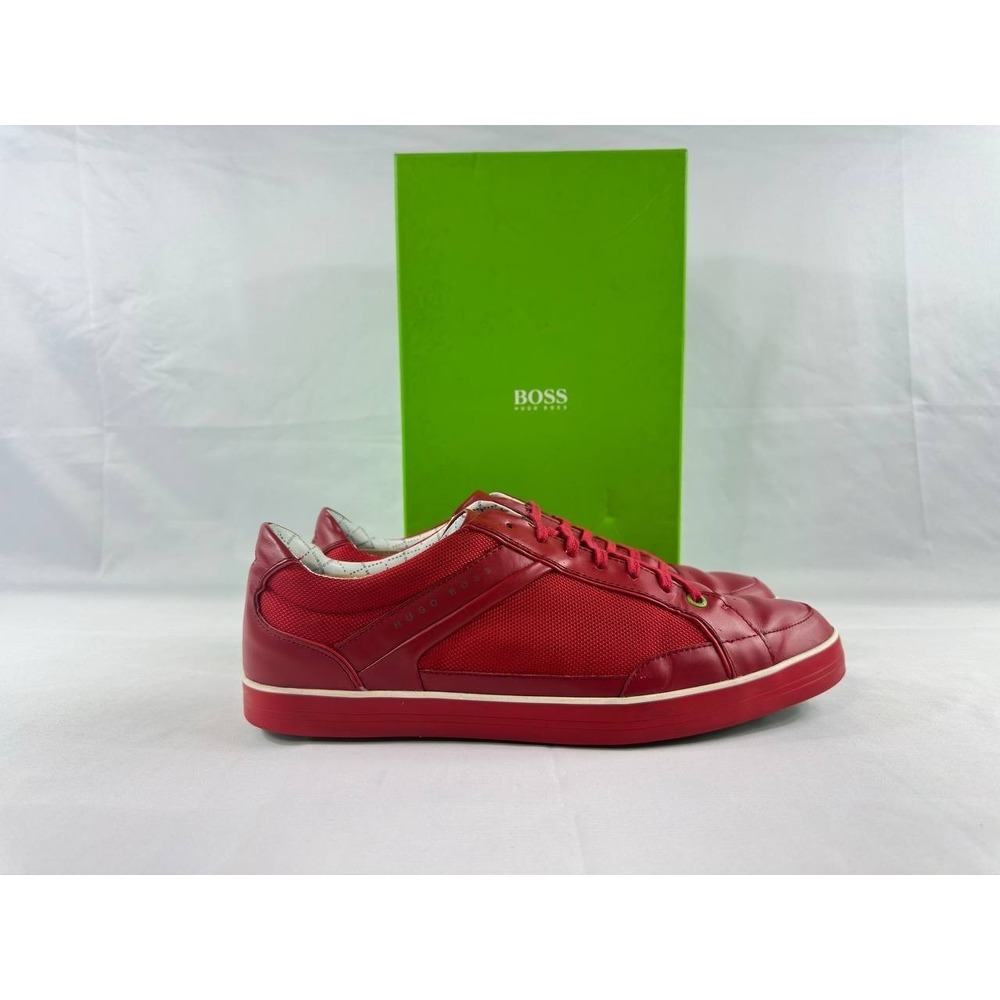 Hugo Boss Apache 4 Trainer Low Sneakers Dark Red Men's Size 13